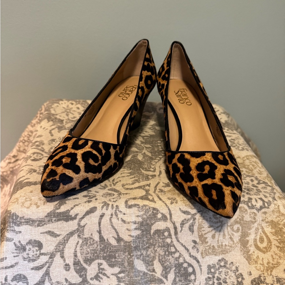 Franco Sarto Leopard Print Wedges